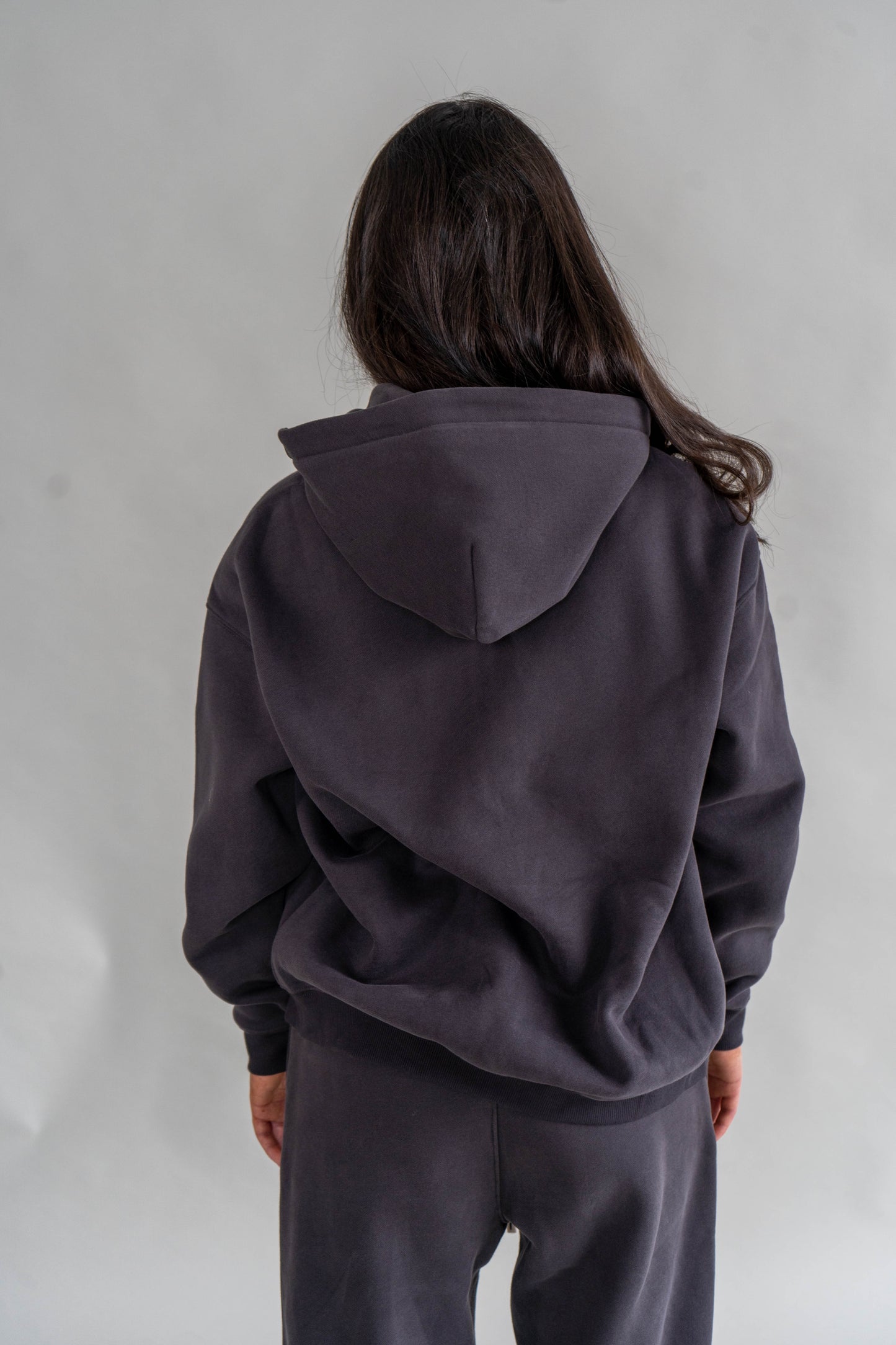 Pas De Régles TIMELESS Zip-Up Hoodie - Dark Grey